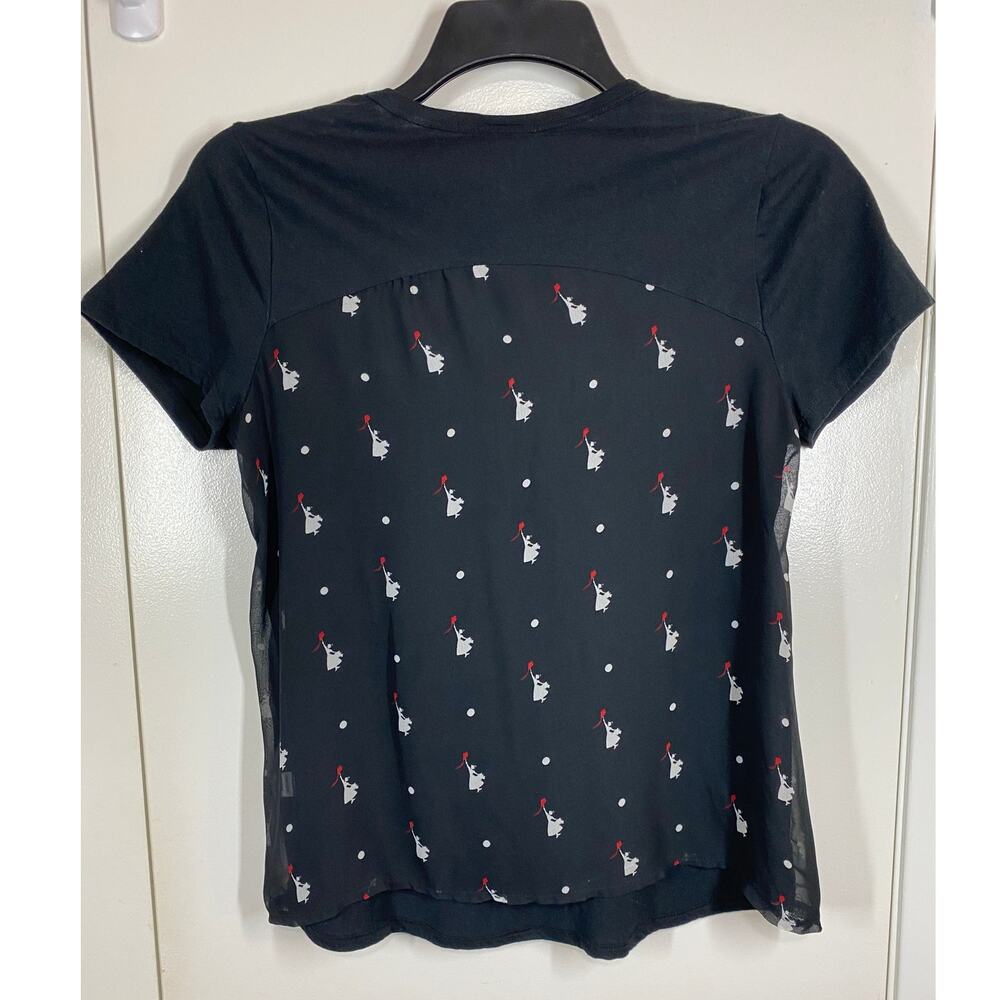 Disney Mary Poppins Black Crew Neck Short Sleeve Graphic T-Shirt Small - Picture 6 of 9